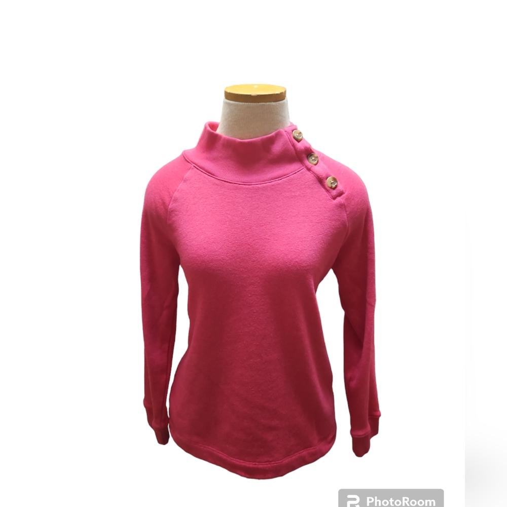Crewcuts pink high neck sweatshirt